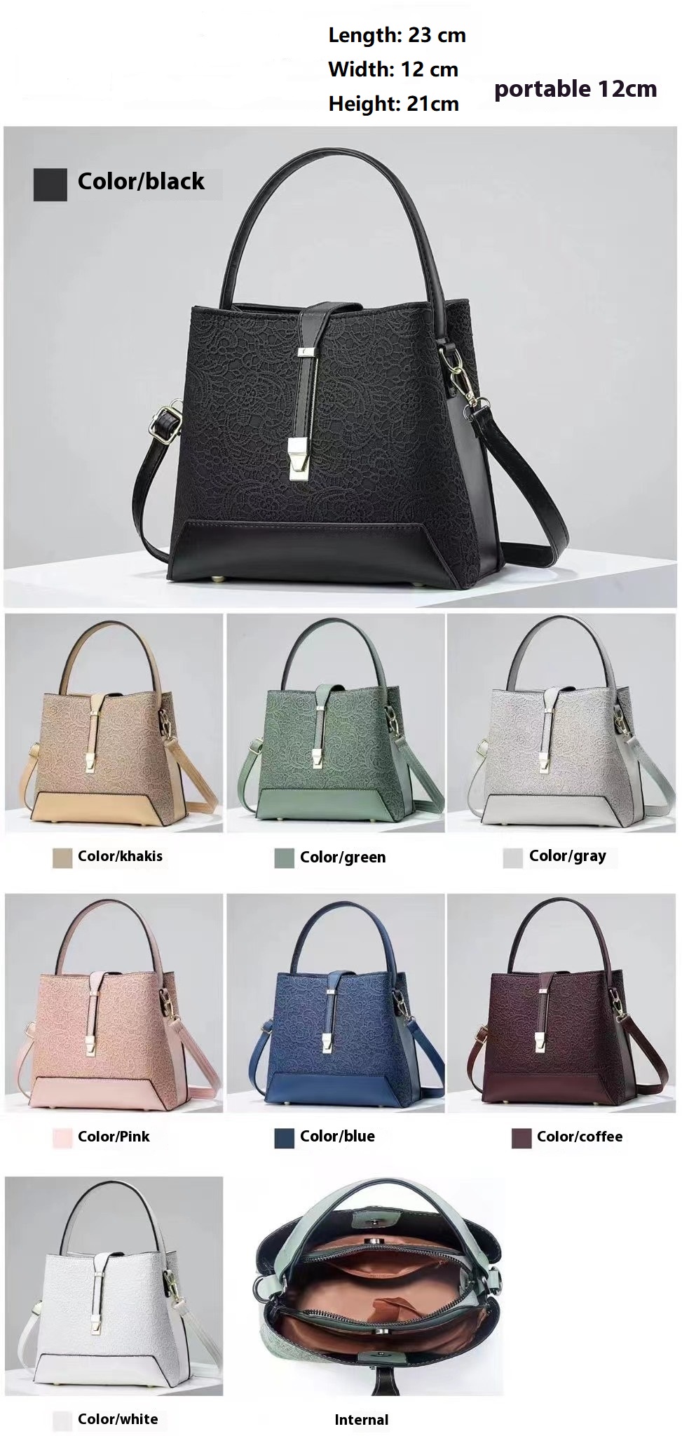 Novo luxo sacola de couro eleg - Luxury Bags Collection avaliação e preço
