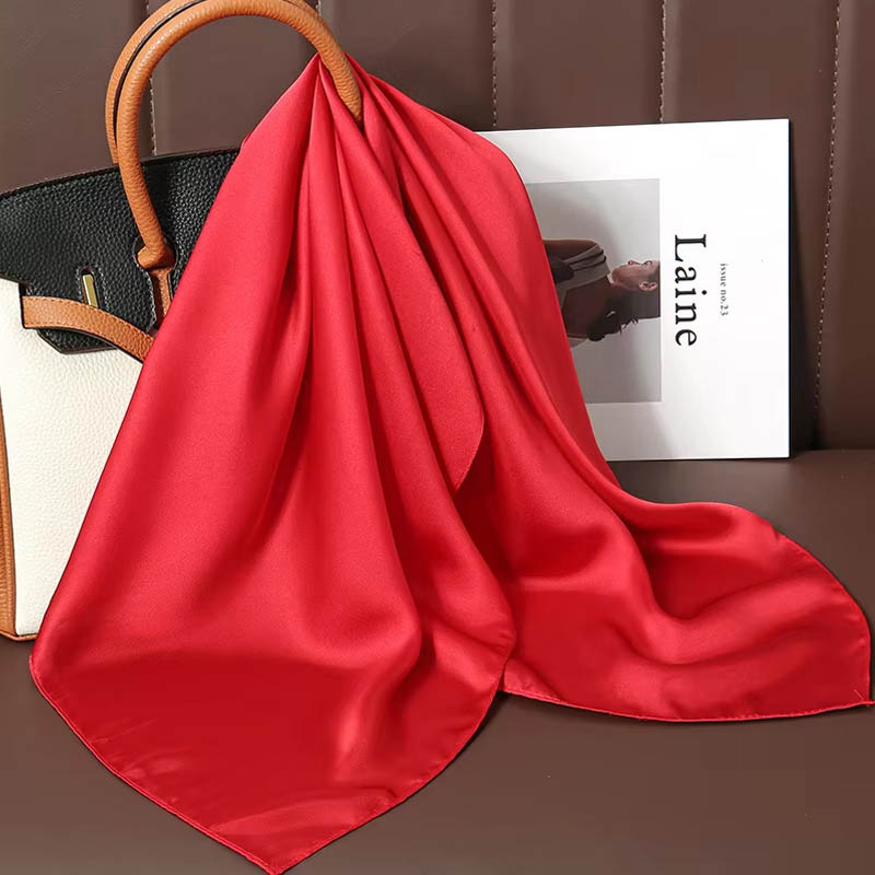 Luxo cor sólida lenço quadrado - Luxury Bags In China avaliação e preço