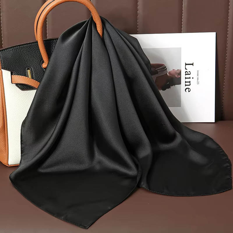 Luxo cor sólida lenço quadrado - Luxury Bags In China avaliação e preço