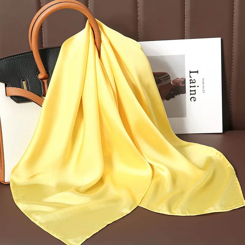 Luxo cor sólida lenço quadrado - Luxury Bags In China avaliação e preço