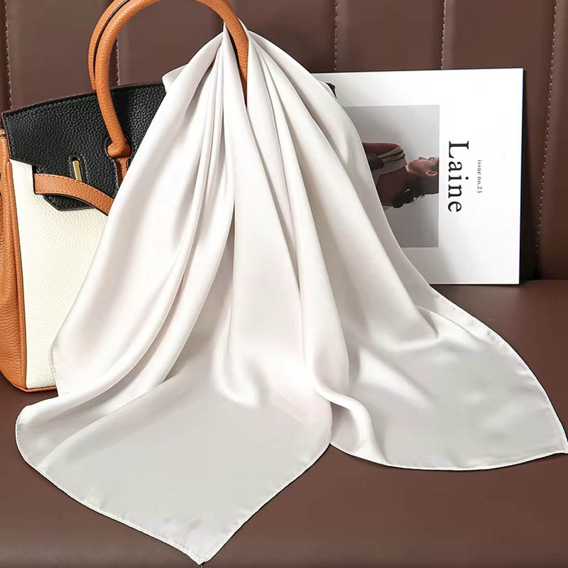 Luxo cor sólida lenço quadrado - Luxury Bags In China avaliação e preço