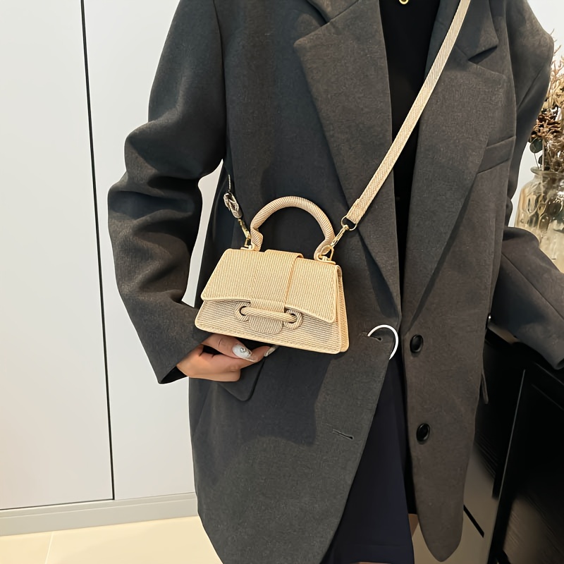 Bolsa Mini de Moda Feminina, E - Structured Handbag Top Handle avaliação e preço